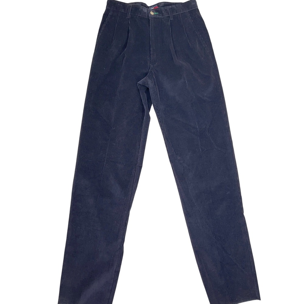 Tommy Hilfiger Pants Mens 31W 34L Navy Blue Corduroy Straight Leg Preppy VTG